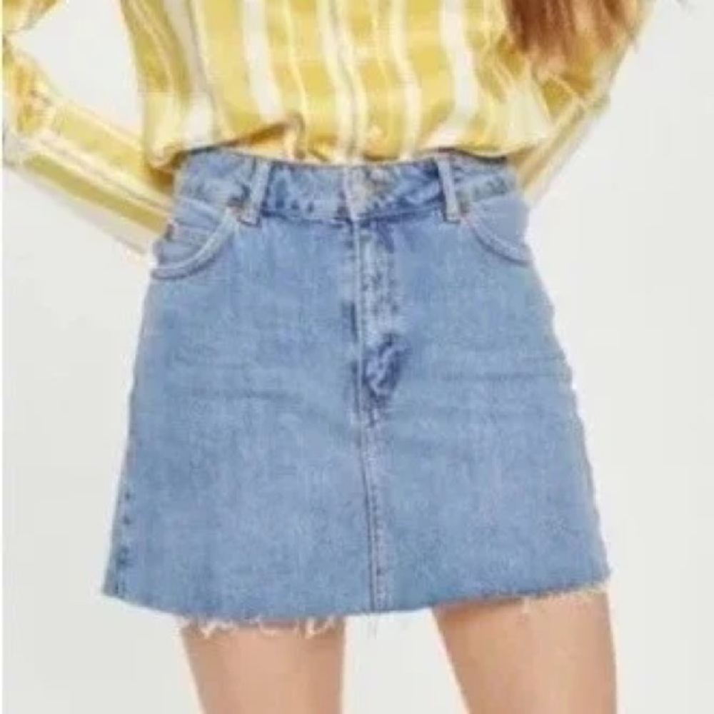 Topshop Moto Denim Mini Skirt